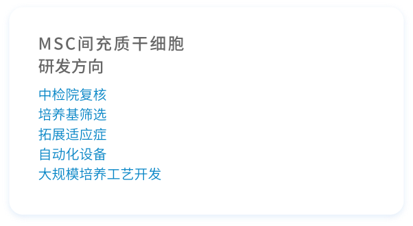 MSC间充质干细胞研发方向